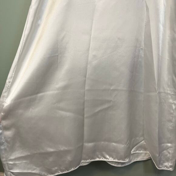 Biconf Satin Nightgown Dress Robe Set Women 52 White Bridal Nightwear ITALY NWT - Picture 9 of 16